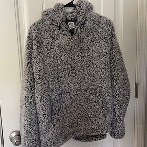 Gray/Black Teddy Hoodie